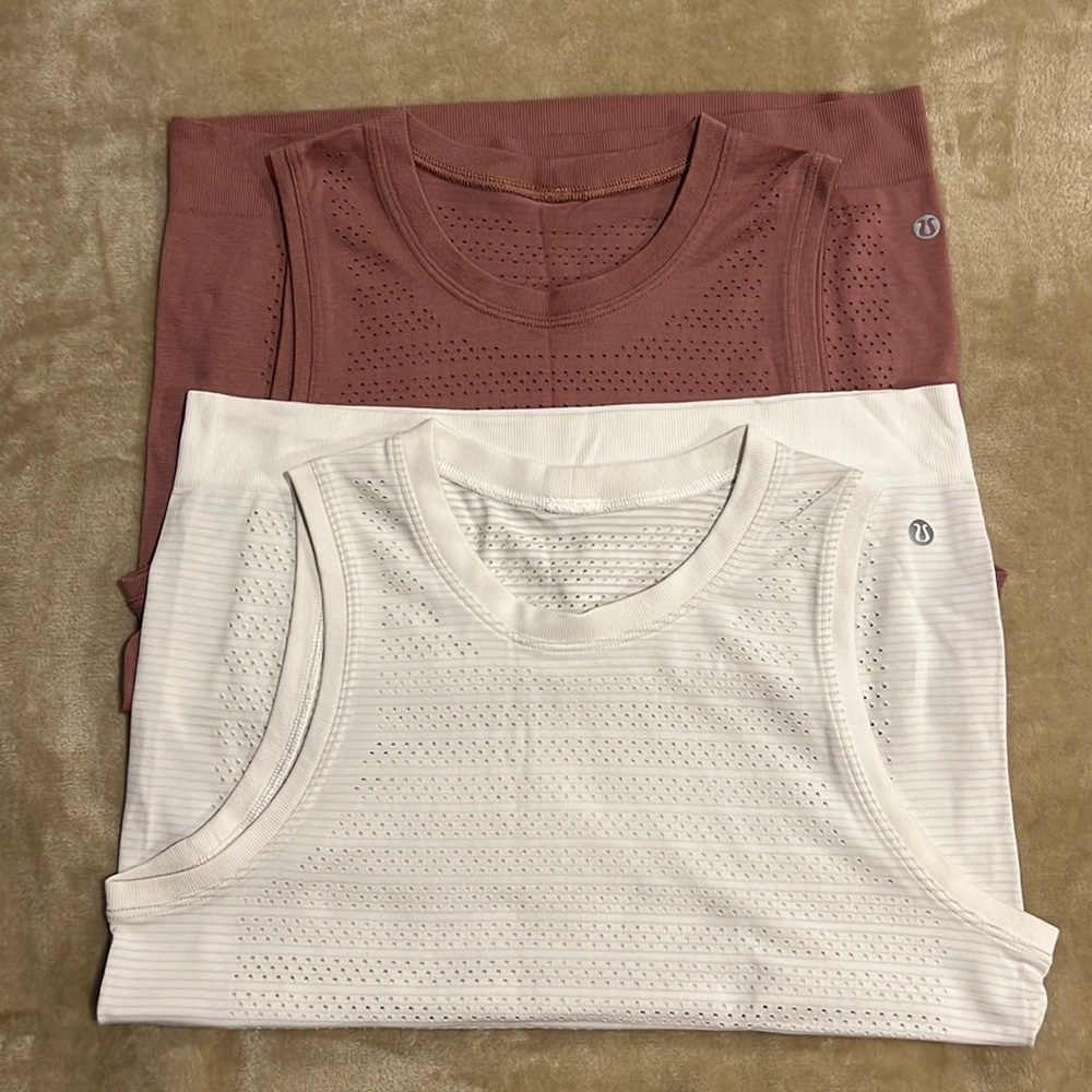 Two lululemon mesh tanks
